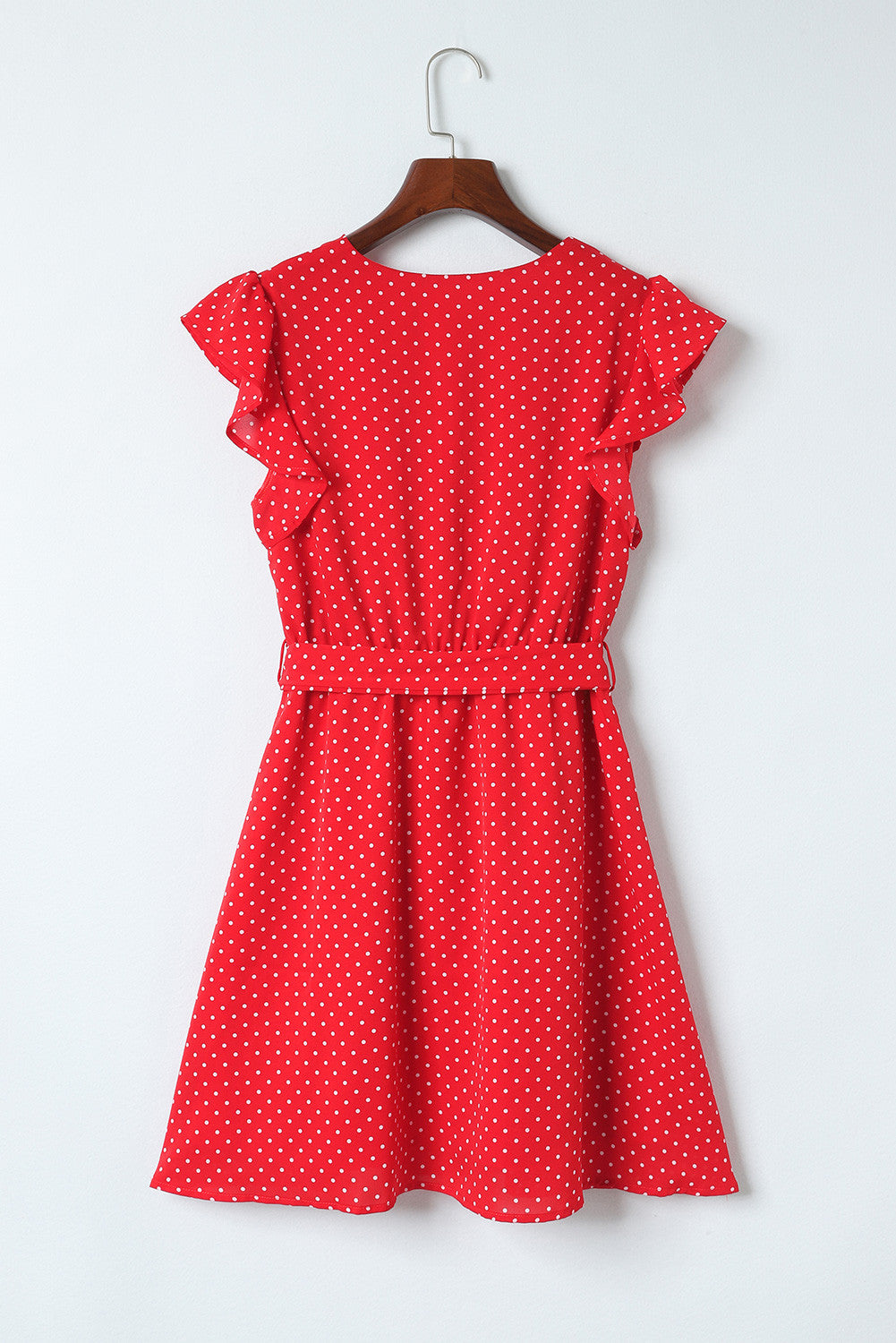 Red polka dot dress