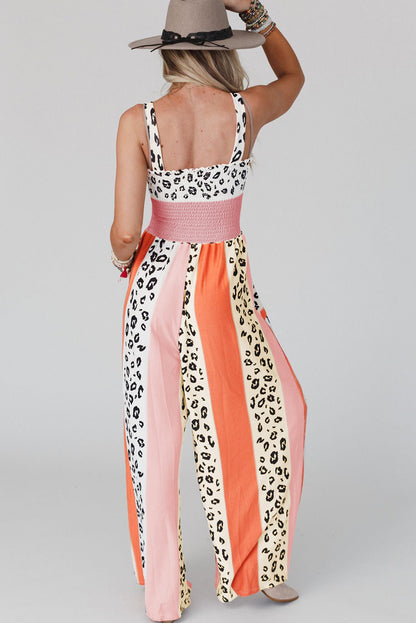 Orange / pink cheetah Jumpsuit