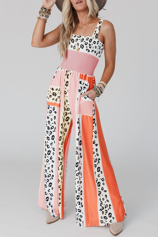Orange / pink cheetah Jumpsuit