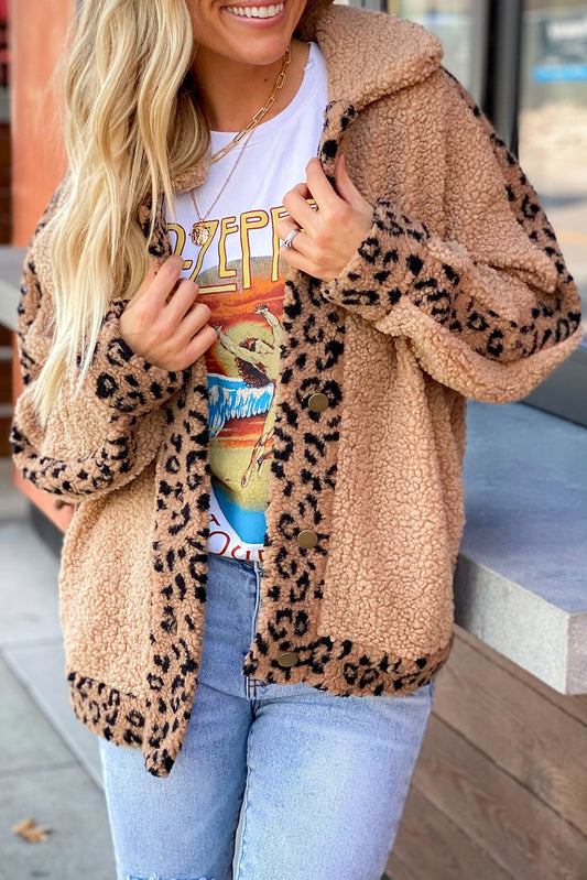 Cheetah sherpa jacket