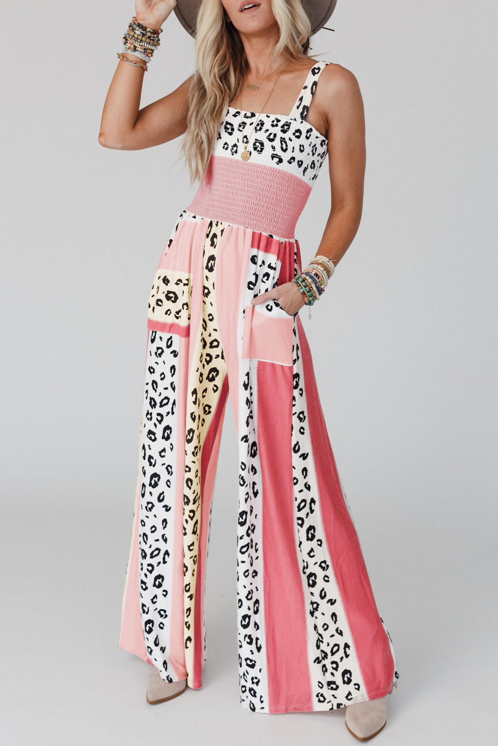 Cheetah pink jumpsuit
